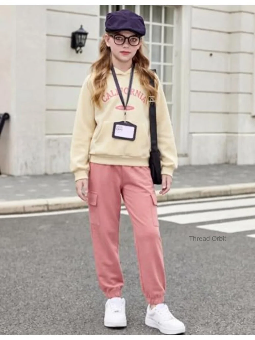 2-Piece Girls Tie-Dye Sweatsuit Hoodie & Sweatpants Set